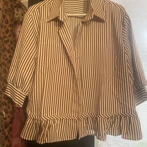 Striped Brown Women's Top